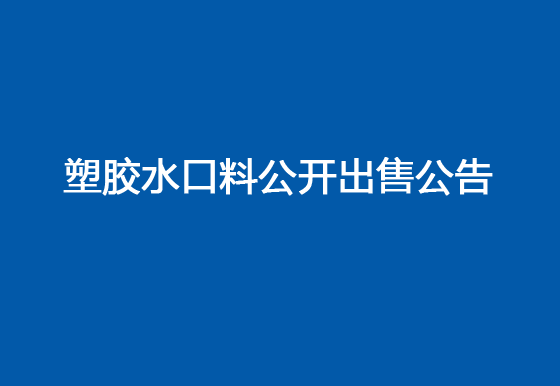 珠海經(jīng)濟(jì)特區(qū)龍獅瓶蓋有限公司塑膠水口料公開出售公告